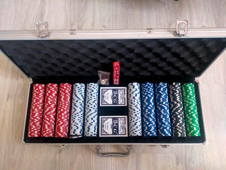 Nieuwe Heavy Duty Poker Set in Koffer, Hobby en Vrije tijd, Gezelschapsspellen | Bordspellen, Zo goed als nieuw, Vijf spelers of meer