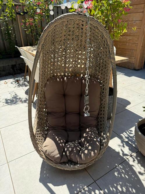 Hangstoel eistoel voor plafondbevestiging, Tuin en Terras, Tuinstoelen, Gebruikt, Rotan, Ophalen