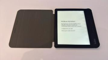 Kobo Libra H2O E reader | Met zwarte sleepcover beschikbaar voor biedingen