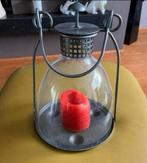 Woonaccessoires: Aparte IJzeren Kandelaar / Windlicht zgan, Ophalen of Verzenden, Zo goed als nieuw, Metaal, Minder dan 25 cm