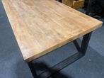 Tafel mangohout 240 x100 extra dik blad zware uitvoering, 200 cm of meer, Nieuw, 100 tot 150 cm, Rechthoekig