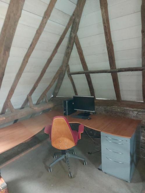 Robuust Bureau met Ladekast - In Hoogte Verstelbaar, Huis en Inrichting, Bureaus, Gebruikt, Bureau, In hoogte verstelbaar, Ophalen