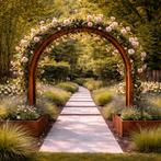 Cortenstaal Rozenboog, Ophalen, Nieuw, Metaal, Tuin