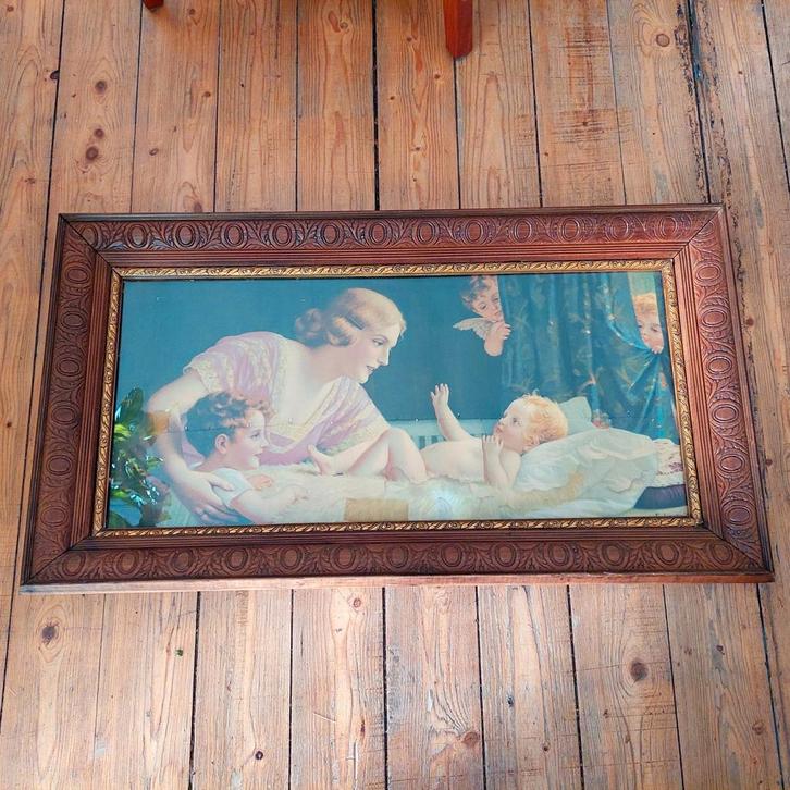 Lucky Vintage antieke prent FR. Laubnitz jaren '20, Antiek en Kunst, Kunst | Schilderijen | Klassiek, Ophalen