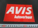 sticker AVIS autoverhuur  *, Ophalen, Zo goed als nieuw