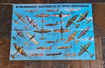 Poster vliegtuigen Tweede Wereldoorlog de belangrijkste vlie