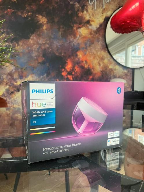 Philips Hue Iris tafellamp (NIEUW), Huis en Inrichting, Lampen | Losse lampen, Nieuw, Led-lamp, Minder dan 30 watt, E27 (groot)