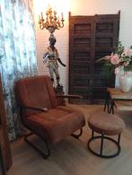 RELAX STOEL ALCANTARA LEER, Huis en Inrichting, Fauteuils, Ophalen, Zo goed als nieuw, 50 tot 75 cm, Leer