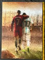 Displate van Messi & Ronaldo (L), Ophalen of Verzenden, Zo goed als nieuw, Foto of Poster, Minder dan 50 cm