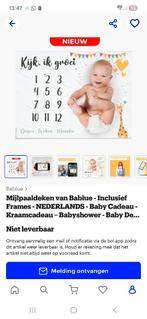 Mijlpaaldeken baby, Kinderen en Baby's, Kraamcadeaus en Geboorteborden, Ophalen of Verzenden, Zo goed als nieuw, Kraamcadeau