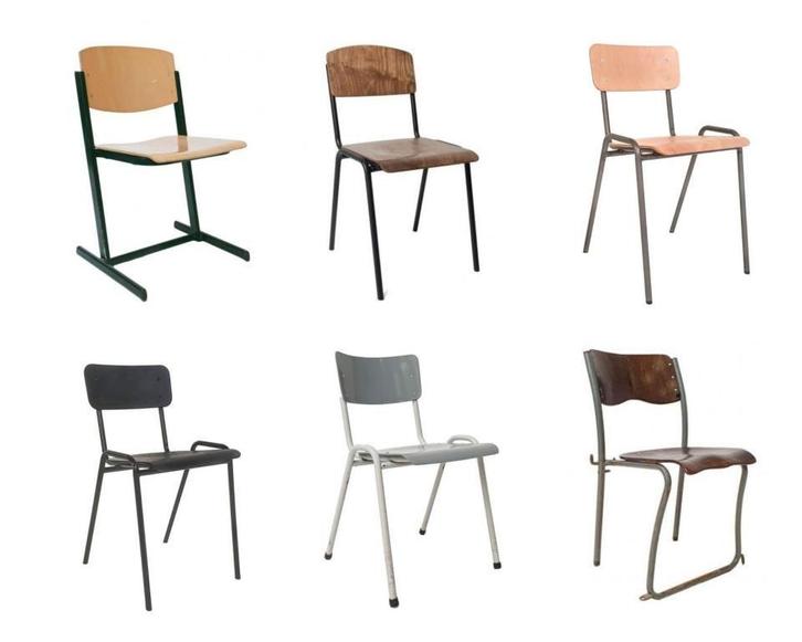 Stapelstoelen kantine meubelen Kantinestoelen kruk  986, Huis en Inrichting, Stoelen, Gebruikt, Vijf, Zes of meer stoelen, Bruin