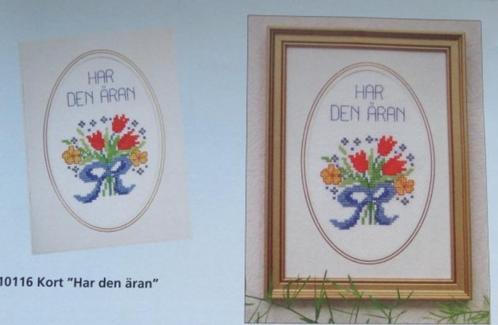 1 EURO OF GRATIS Zweeds borduurpatroontje bloemen met strik, Hobby en Vrije tijd, Borduren en Borduurmachines, Nieuw, Patroon