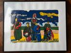 Kleurrijke Lithografie van Hans Kuiper Een Unieke Aanwinst, Antiek en Kunst, Kunst | Litho's en Zeefdrukken, Ophalen of Verzenden