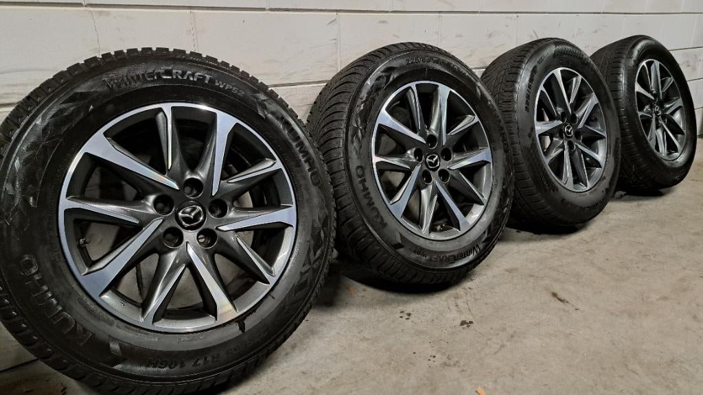 Bi-color velgen Mazda CX-5 225/65/17 top staat!, Auto-onderdelen, Banden en Velgen, Gebruikt, Banden en Velgen, 17 inch, Personenwagen