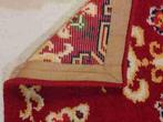 Kleed smyrna handgeknoopt rood beige geel 145/78, Huis en Inrichting, Stoffering | Tapijten en Kleden, Gebruikt, 100 tot 150 cm