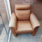 Leren bruine stoel, Huis en Inrichting, Stoelen, Ophalen, Gebruikt, Bruin, Eén