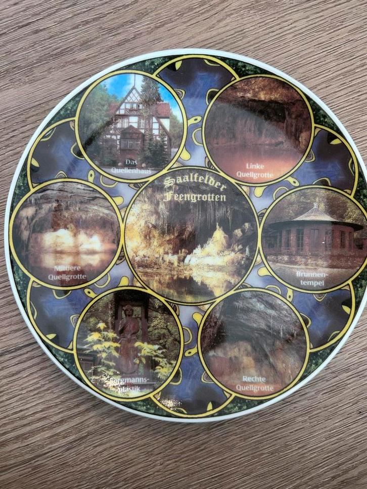 Decoratief Bord Saalfelder Feengrotten, Antiek en Kunst, Antiek | Wandborden en Tegels, Ophalen of Verzenden