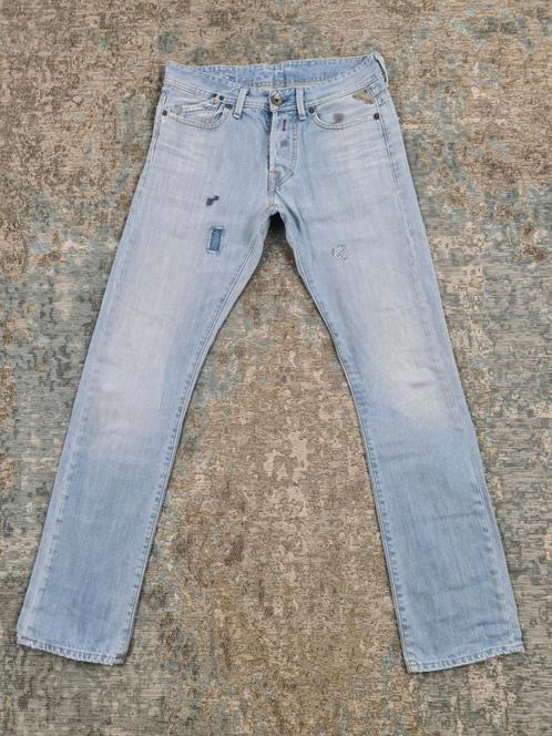 Replay MIJAG W29 L32 Slim 100% katoen Bronno2932 Blauw, Kleding | Heren, Spijkerbroeken en Jeans, Zo goed als nieuw, W32 (confectie 46) of kleiner
