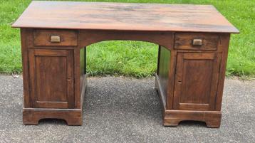 Bureau afsluitbaar  teak / eiken. beschikbaar voor biedingen