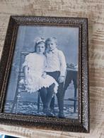 Antieke lijst met oude foto achter glas, Antiek en Kunst, Ophalen