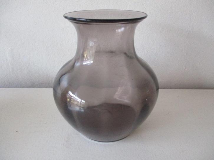 Fumi rook glas grijs grijze glazen vaas optisch geblazen, Antiek en Kunst, Antiek | Glas en Kristal, Ophalen of Verzenden