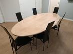 Tafel 240cm ovaal incl. 6 stuks Fasem stoel, Huis en Inrichting, Ophalen, Gebruikt, 100 tot 150 cm, 200 cm of meer
