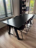 WOOOD eiken notenhout gebeitste eettafel 6/8 personen, Huis en Inrichting, Tafels | Eettafels, Ophalen, Gebruikt, Eikenhout, 200 cm of meer