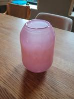 Prachtige Mondgeblazen Roze Glazen Vaas, Huis en Inrichting, Ophalen, Minder dan 50 cm, Rood, Glas