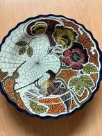 Delfts Blauw Bord met Vogel en Bloemen, Ophalen
