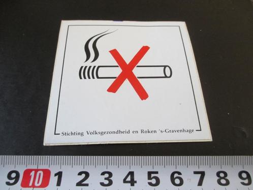 sticker raamsticker dubbelzijdig verboden te roken *, Verzamelen, Stickers, Zo goed als nieuw, Bedrijf of Vereniging, Ophalen