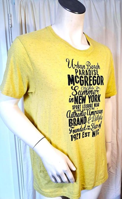 MCGREGOR🧐  stretch ronde hals t shirt mt L, Kleding | Heren, T-shirts, Zo goed als nieuw, Maat 52/54 (L), Geel, Verzenden