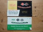 Chevrolet 1959 user's guide + owner protection policy, Ophalen of Verzenden