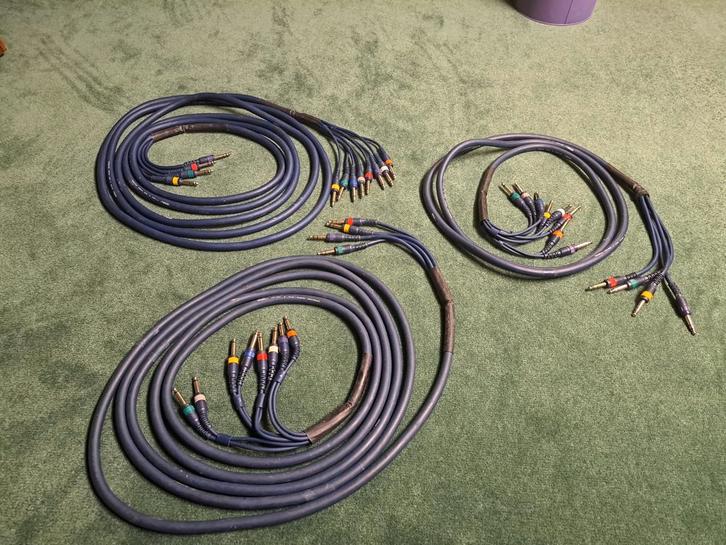 3 stk DAP MK-822 6m multicore kabel 4x stereo - 8x mono jack, Muziek en Instrumenten, Kabels en Stekkers, Zo goed als nieuw, Apparatuur