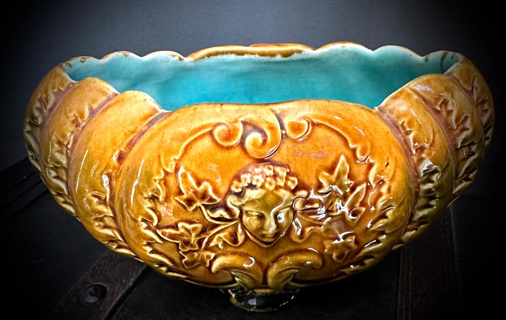 Jardiniere Art Nouveau bloempot vaas Majolica Wardle antiek, Verzenden
