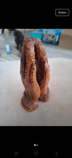 Houten beeldje van biddende handen, Antiek en Kunst, Ophalen of Verzenden