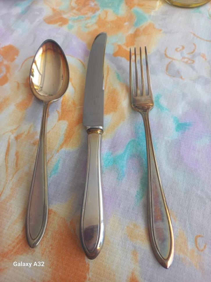 Verzilverd bestek bestekset keltum 6 persoons compleet extra, Antiek en Kunst, Antiek | Bestek, Ophalen of Verzenden