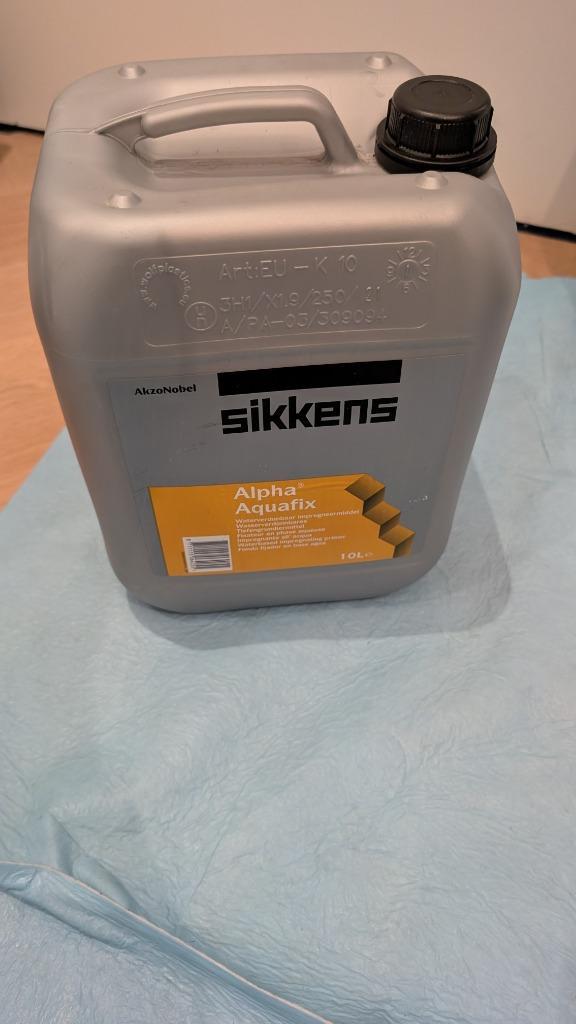Sikkens Alpha Aquafix 10 liter (Voorstrijk), Doe-het-zelf en Verbouw, Verf, Beits en Lak, Zo goed als nieuw, 10 tot 15 liter, Wit