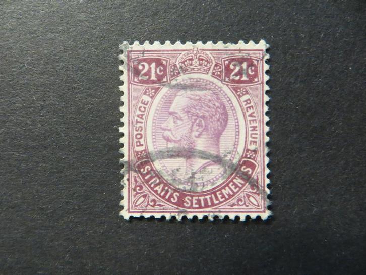 A06081: Straits Settlements GV 21 c, Postzegels en Munten, Postzegels | Azië, Oost-Azië, Ophalen of Verzenden