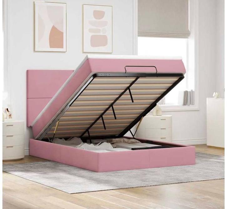 Vida XL bed 180x200. Ottoman met futon matras, Huis en Inrichting, Slaapkamer | Bedden, Zo goed als nieuw, Tweepersoons, 180 cm