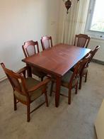 Kersen houten eethoek compleet met 6 stoelen, Huis en Inrichting, Ophalen, Gebruikt