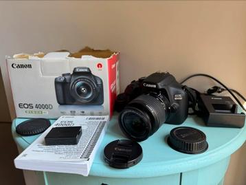 Canon 4000D met 18-55 Canon lens. Complete set als nieuw beschikbaar voor biedingen