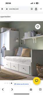 ikea bed uitschuifbaar eventueel 2 personen, Huis en Inrichting, Gebruikt, 90 cm, Eenpersoons, Wit