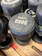 1 x 38 kg rubberen dumbell gewicht, Dumbbell, Gebruikt, 1 x 38 kg, Rubberen