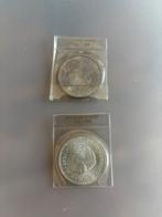 2x 10 Gulden Nederland Herrijst 1945-1970, Koningin Juliana, Zilver, Ophalen of Verzenden, Losse munt