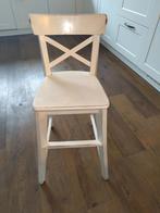 Ikea Ingolf Witte houten hoge stoel, barkruk, kinderstoel, Huis en Inrichting, Ophalen, Gebruikt, Wit, Landelijk