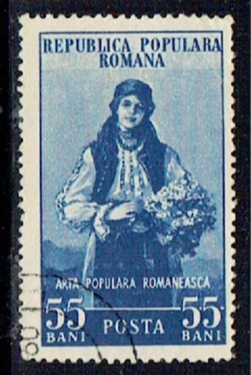 Roemenië 1952 Schilderij Kunst, Postzegels en Munten, Postzegels | Europa | Overig, Gestempeld, Overige landen, Ophalen of Verzenden