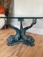 Salontafel brons Koi vis, Huis en Inrichting, Tafels | Salontafels, Ophalen, Gebruikt, 100 tot 150 cm, Rond