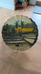 Antieke Indonesisch paraplu handbeschilderd, Antiek en Kunst, Ophalen of Verzenden