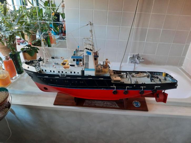 Modelboot Rotterdam - Prachtig Scheepsmodel, Hobby en Vrije tijd, Modelbouw | Auto's en Voertuigen, Gebruikt, Overige typen, Groter dan 1:32