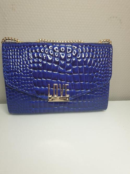 Donkerblauw pu leren tas, Sieraden, Tassen en Uiterlijk, Tassen | Damestassen, Nieuw, Schoudertasje, Blauw, Ophalen of Verzenden